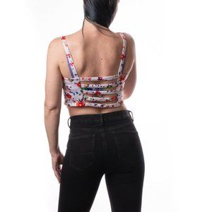 Express Floral Crop Tank Top